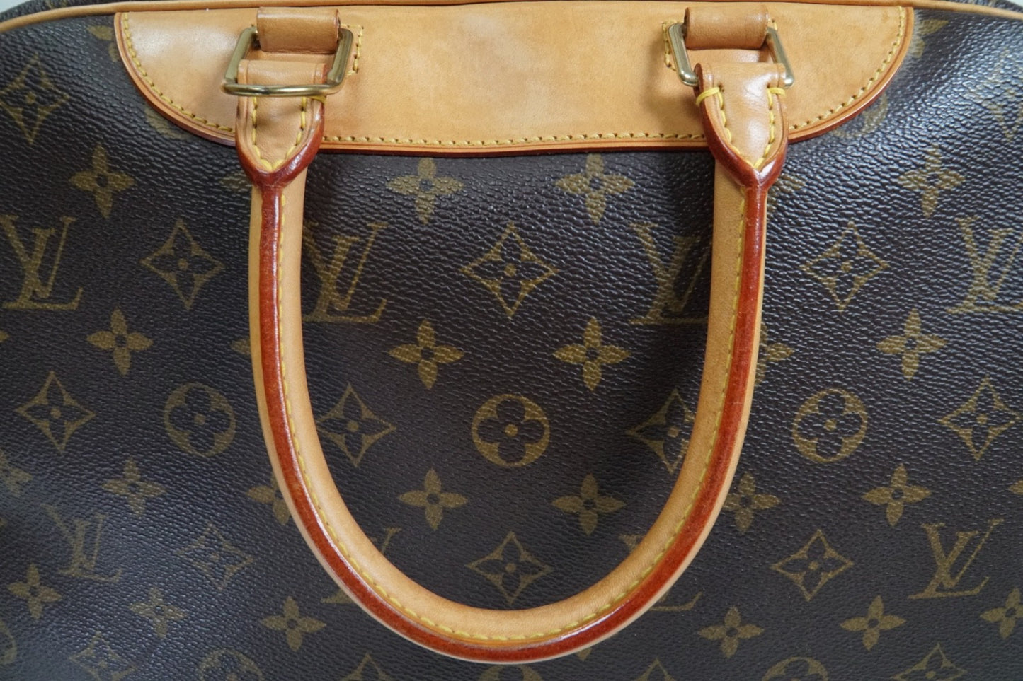 [AB Good] Louis Vuitton Monogram Deauville Bowling Vanity Handbag M47270 Auth
