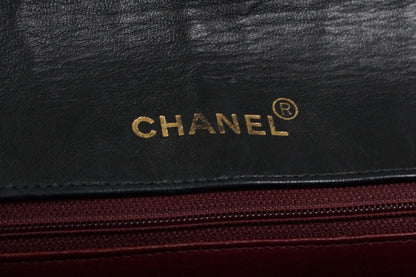 [VERY GOOD] CHANEL Vintage Diana Matelasse Chain Shoulder Bag Black Lambskin