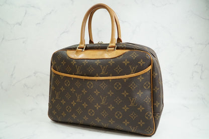 [Rank AB] Louis Vuitton Deauville M47270 Monogram Canvas Handbag Auth Vintage