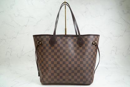 [Rank AB] Louis Vuitton Damier Ebene Neverfull MM Tote Bag Brown Canvas N51105