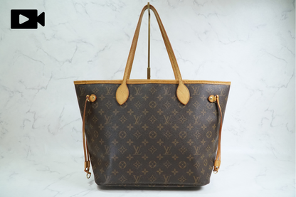 [Rank AB] LOUIS VUITTON Monogram Neverfull MM M40156 Brown Tote Shoulder Bag