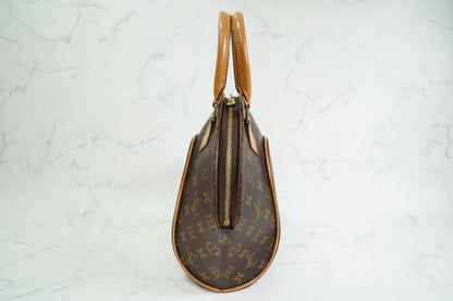 [Rank AB] Louis Vuitton Monogram Ellipse PM Handbag Brown M51127 Vintage Auth