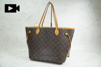 [Rank AB] LOUIS VUITTON Monogram Neverfull MM M40156 Brown Tote Shoulder Bag