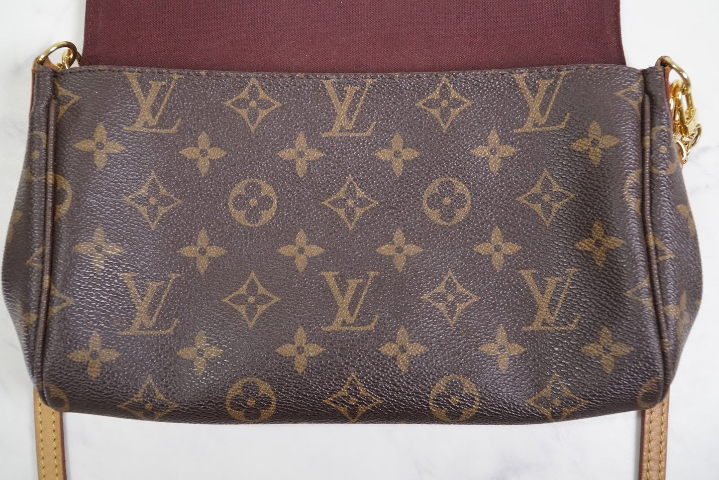 [Very Good] LOUIS VUITTON Monogram Favorite MM M40718 Shoulder Bag Purse w/Chain