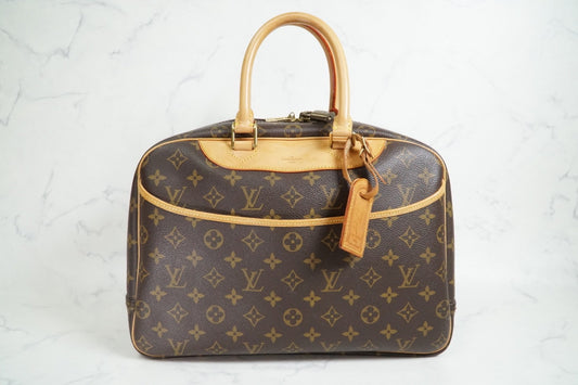 [AB Good] Louis Vuitton Monogram Deauville Bowling Vanity Handbag M47270 Auth