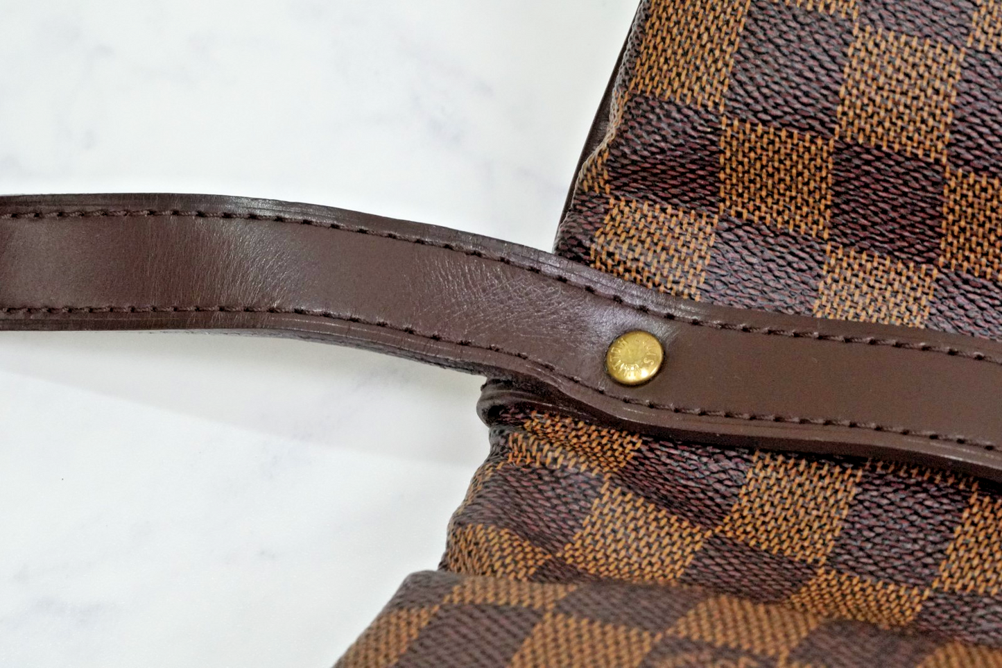 [EXC+ / AB] Louis Vuitton Damier Ebene Saumur 30 Special Order Shoulder Bag Rare