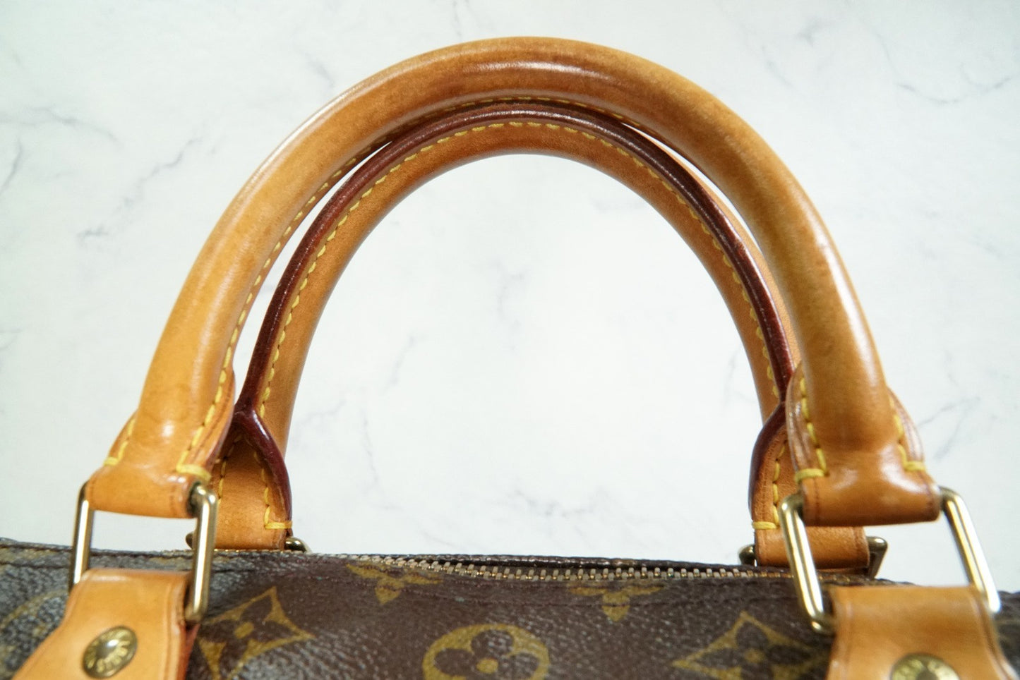 [AB] Louis Vuitton Speedy 30 Monogram Canvas Handbag Brown Purse M41108 Auth