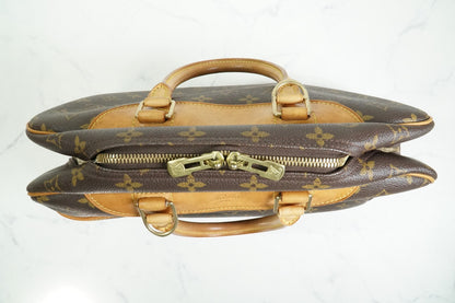 [Rank AB] Louis Vuitton Deauville M47270 Monogram Canvas Handbag Auth Vintage