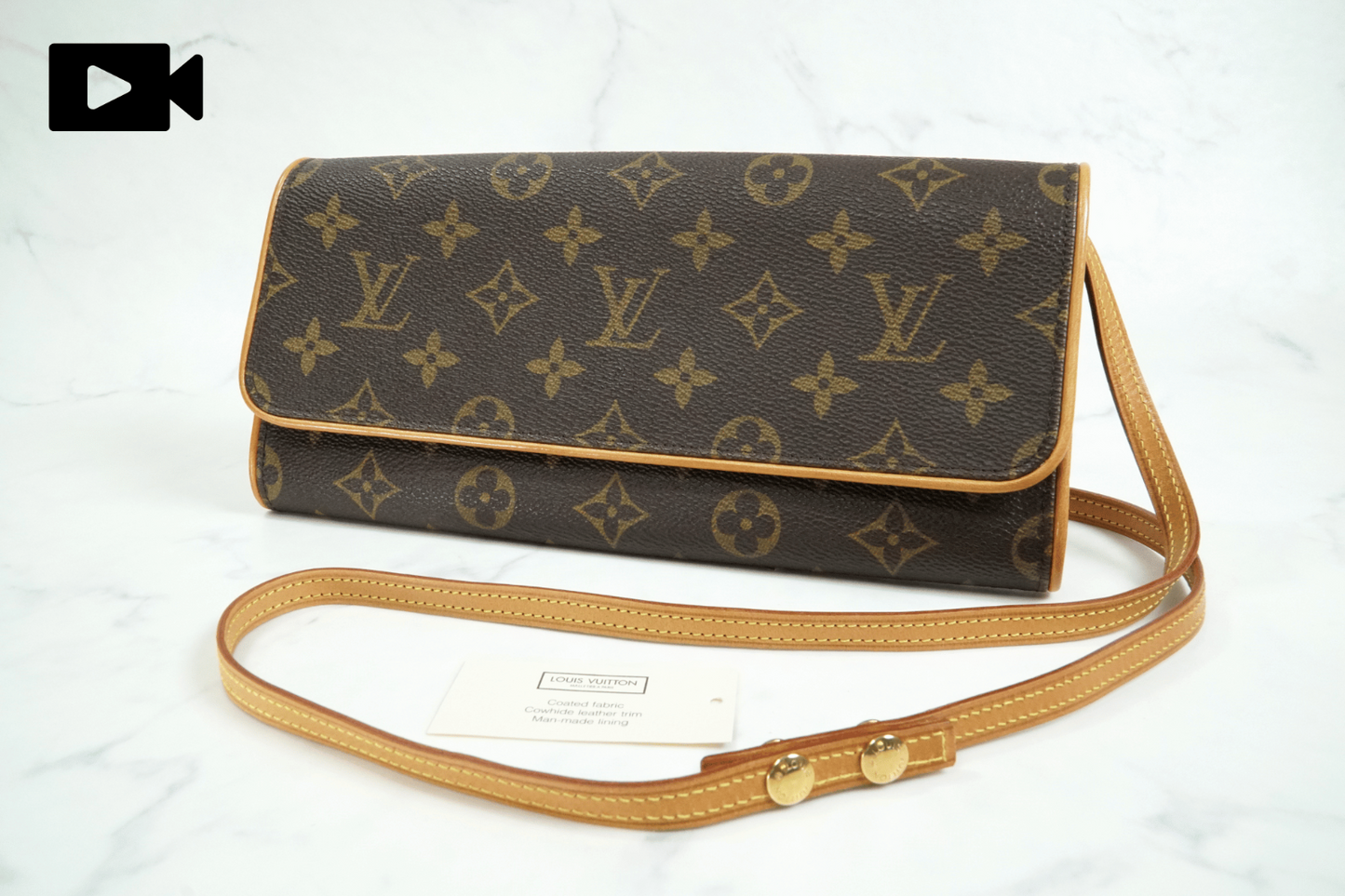 [Excellent] Vintage Louis Vuitton Monogram Pochette Twin GM Crossbody Bag M51852
