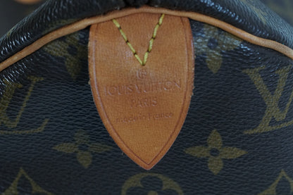 [Rank AB] Louis Vuitton Monogram Speedy 30 Handbag Boston Bag M41108 Authentic