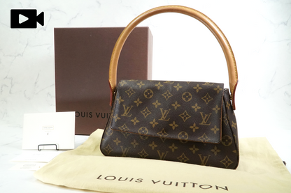 [AB] LOUIS VUITTON Mini Looping Monogram Shoulder Bag Canvas M51147 Vintage Box