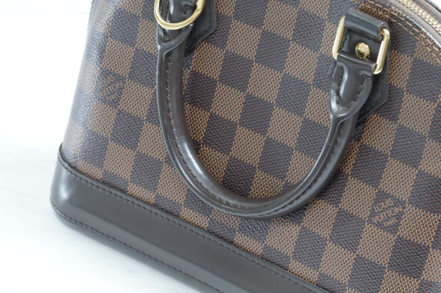 [Excellent] Louis Vuitton Damier Ebene Alma BB 2Way Handbag Shoulder Bag N41221