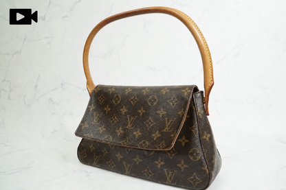 [AB] Louis Vuitton Monogram Mini Looping Shoulder Bag M51147 Vintage Canvas