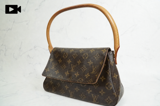 [AB] Louis Vuitton Monogram Mini Looping Shoulder Bag M51147 Vintage Canvas