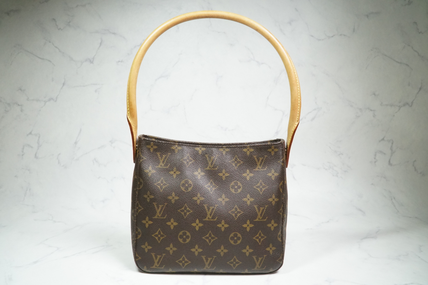 [Good] Louis Vuitton Monogram Looping MM Shoulder Bag M51146 Brown Authentic