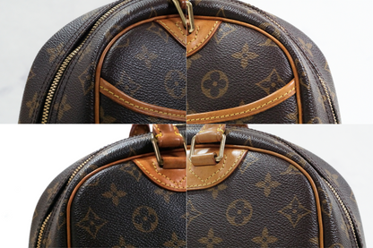 [Good] Louis Vuitton Monogram Trouville M42228 Handbag Brown Canvas Vintage Auth
