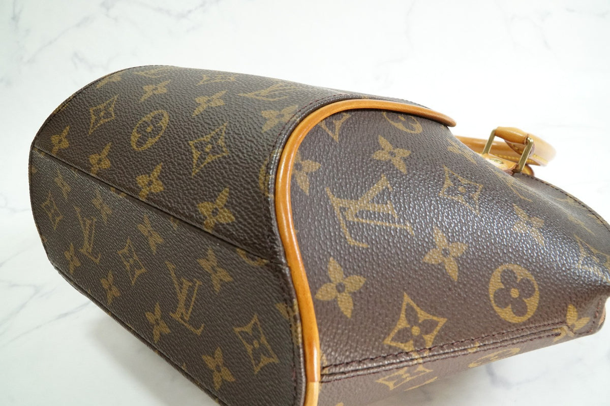 [Very Good] Louis Vuitton Monogram Ellipse PM Handbag Brown Canvas M51127 Auth