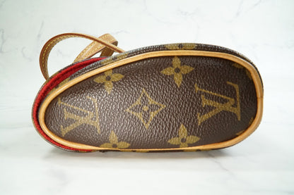 [Rank AB] Louis Vuitton Monogram Sonatine Handbag Canvas Leather Brown M51902