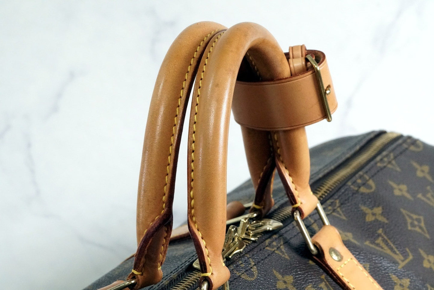 [Rank AB] LOUIS VUITTON Monogram Keepall Bandouliere 50 Travel Boston Bag M41416