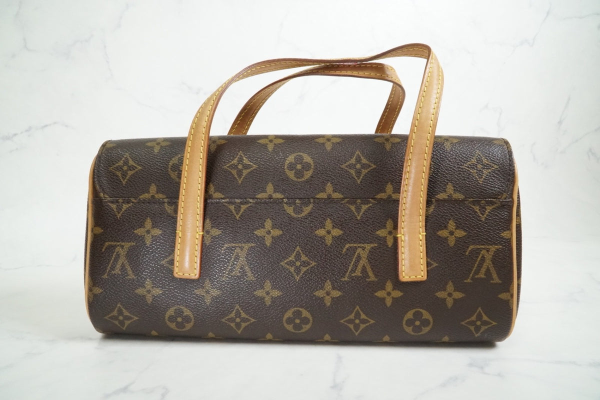 [AB Good] Louis Vuitton Monogram Sonatine Handbag M51902 Brown Canvas Authentic