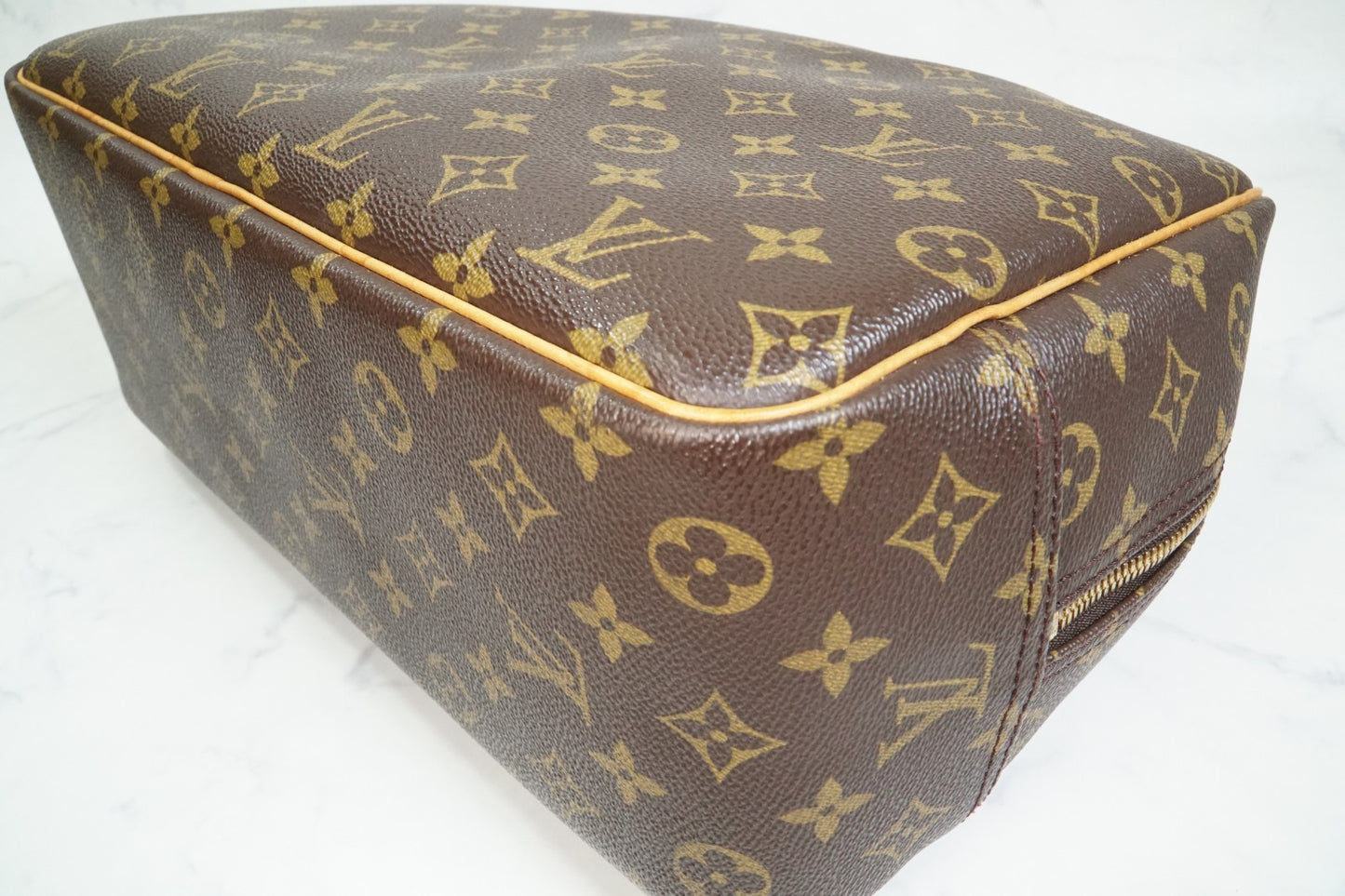 [Rank AB] Louis Vuitton Deauville M47270 Monogram Canvas Handbag Vintage Auth