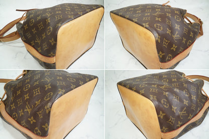 Louis Vuitton Petit Noe M42226 Monogram Canvas Shoulder Bucket Bag Vintage Auth