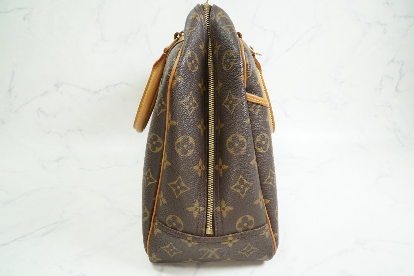 [Rank AB] Louis Vuitton Deauville M47270 Monogram Canvas Handbag Auth Vintage