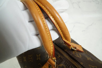 [Rank AB] Louis Vuitton Monogram Speedy 30 Handbag Boston Bag M41108 Authentic