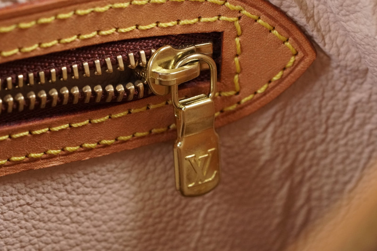[Good] LOUIS VUITTON Monogram Bucket PM M42238 Shoulder Tote Bag Brown FL0052