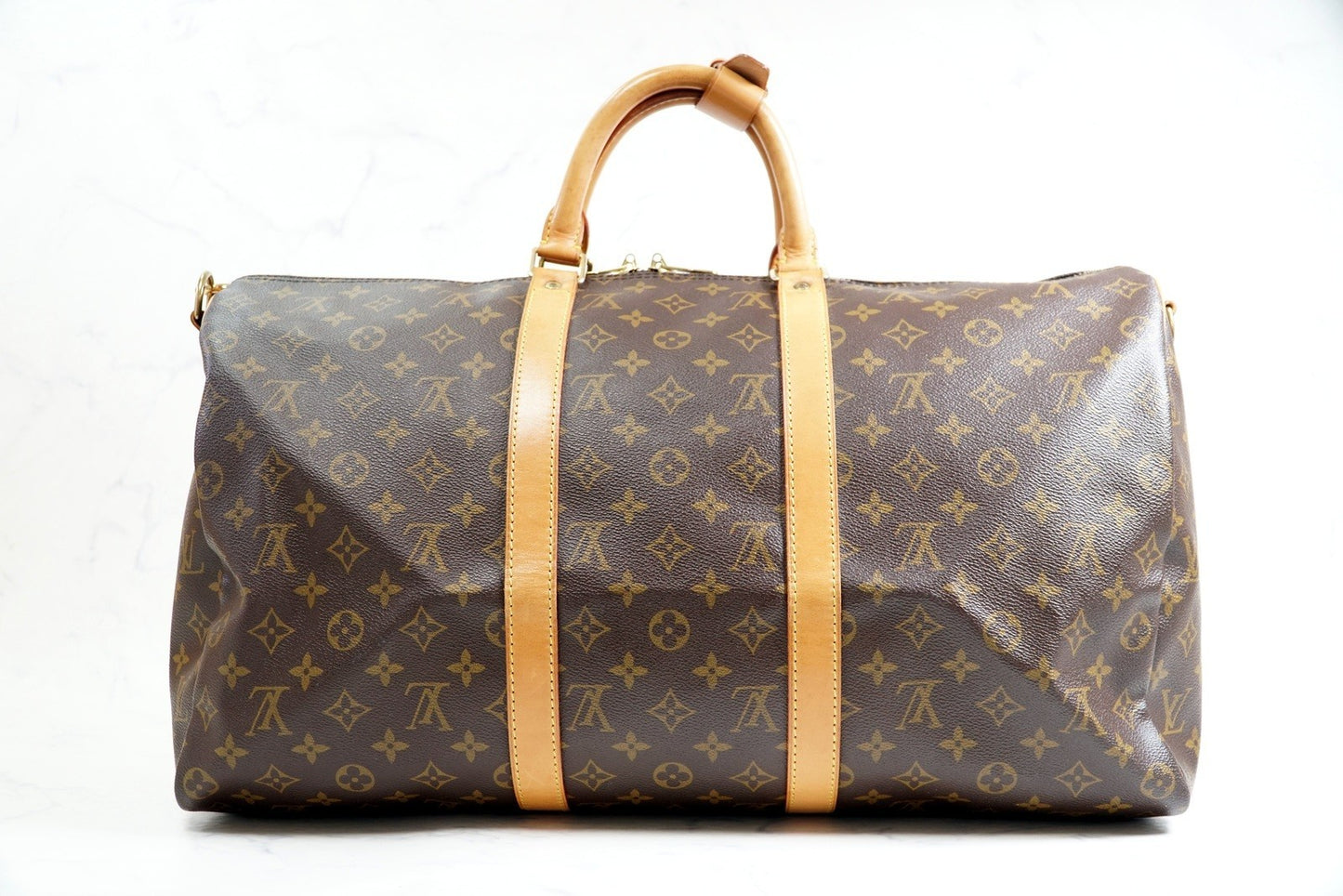 [Rank AB] LOUIS VUITTON Monogram Keepall Bandouliere 50 Travel Boston Bag M41416