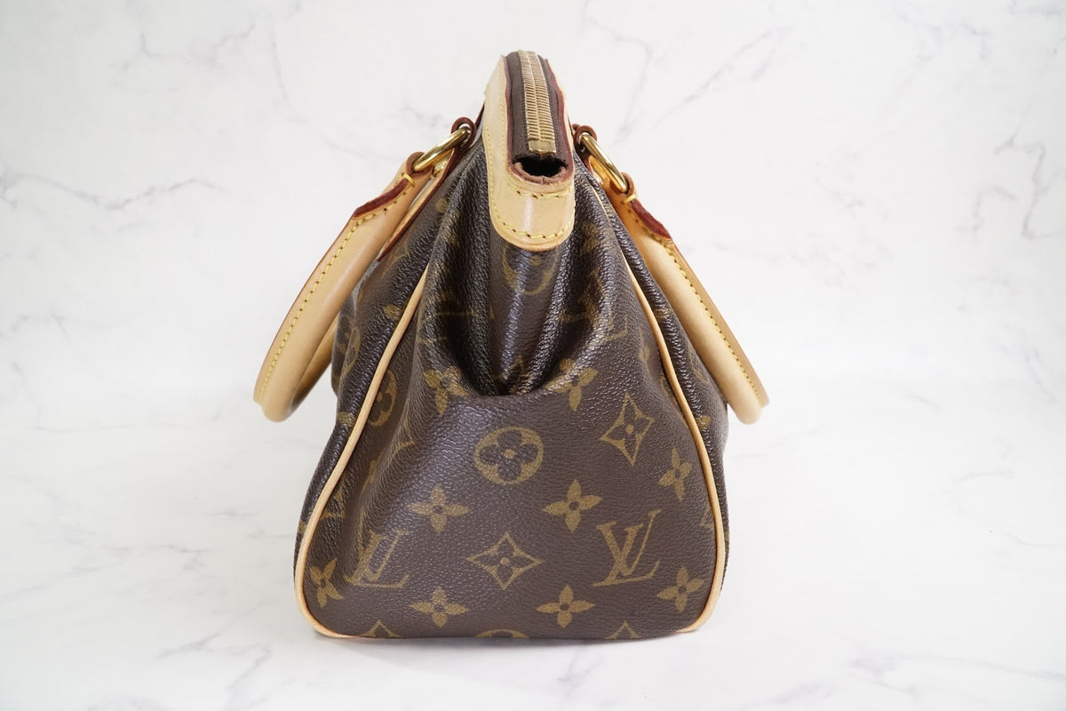 [EXCELLENT] LOUIS VUITTON Monogram Tivoli PM Tote Handbag Leather Brown M40143