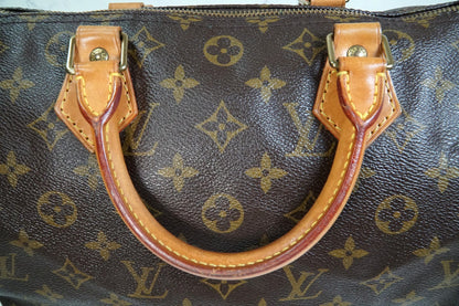 [AB] Louis Vuitton Speedy 30 Monogram Canvas Handbag Brown Purse M41108 Auth