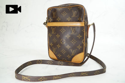 [Good] Louis Vuitton Monogram Danube Shoulder Bag M45266 Brown Vintage Crossbody