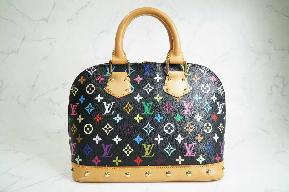 [AB] Louis Vuitton Monogram Multicolore Alma PM Black Handbag M92646 Authentic