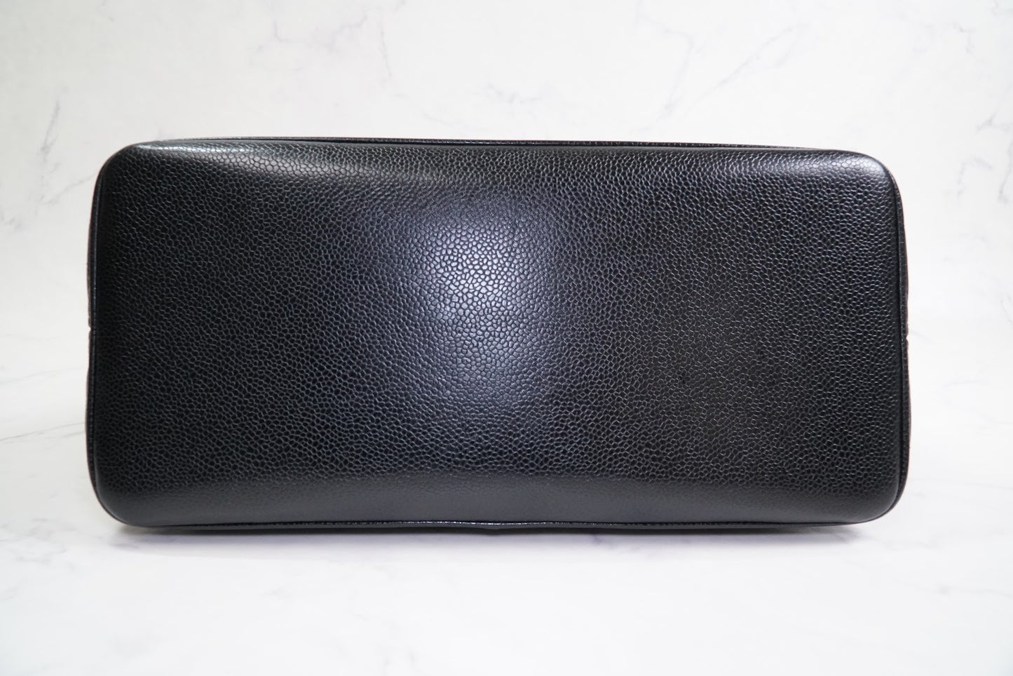 [Rank AB] CHANEL Medallion Tote Caviar Leather Black Silver HW w/ Box Dust Bag