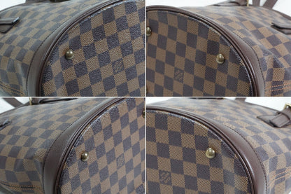 [Rank AB] Louis Vuitton Damier Ebene Marais PM N42240 Bucket Tote Bag Vintage