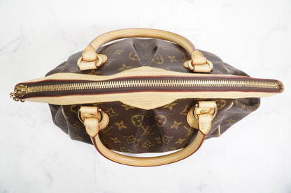 [EXCELLENT] LOUIS VUITTON Monogram Tivoli PM Tote Handbag Leather Brown M40143