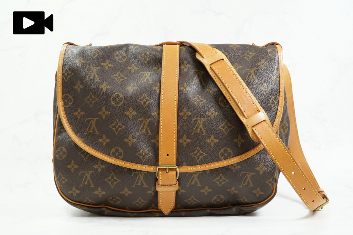 [Good] Louis Vuitton Monogram Saumur 35 Shoulder Bag M42254 Vintage Authentic