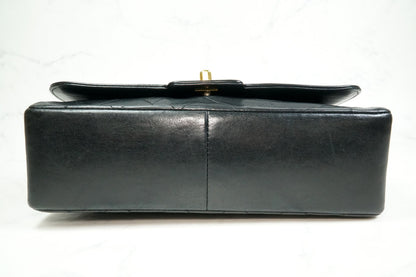 [Rank AB] CHANEL Vintage Diana 25 Matelasse Lambskin Chain Shoulder Bag Black