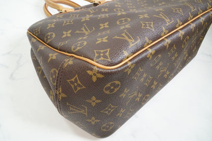 [Rank AB] Louis Vuitton Deauville M47270 Monogram Canvas Handbag Auth Vintage