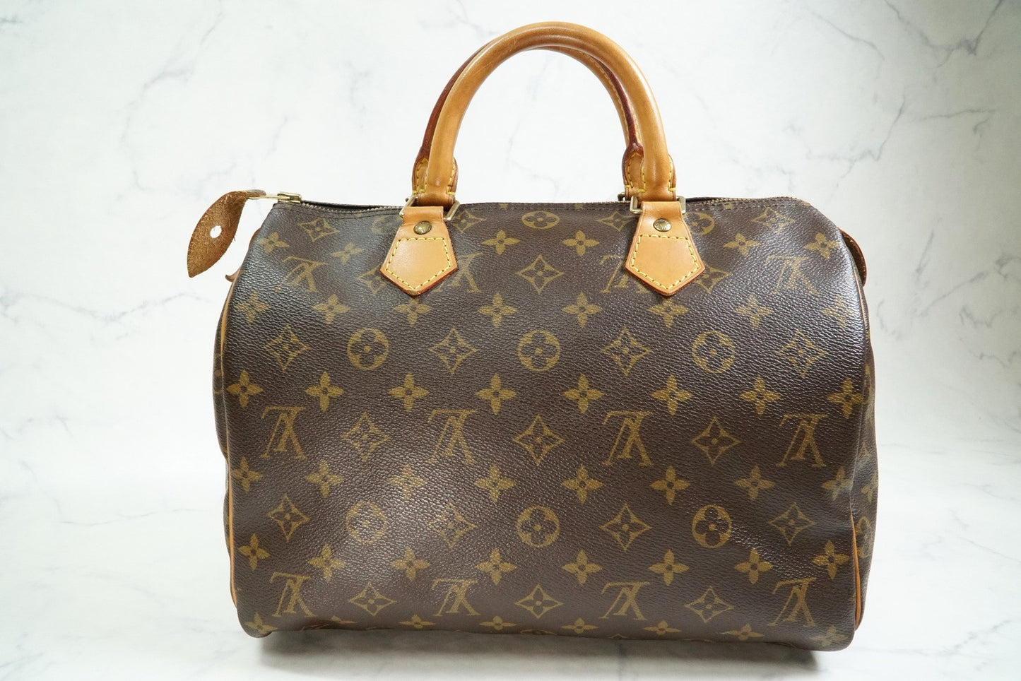 [Rank AB] Louis Vuitton Monogram Speedy 30 Handbag Boston Bag M41108 Authentic