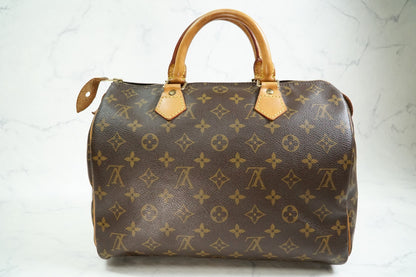 [Rank AB] Louis Vuitton Monogram Speedy 30 Handbag Boston Bag M41108 Authentic