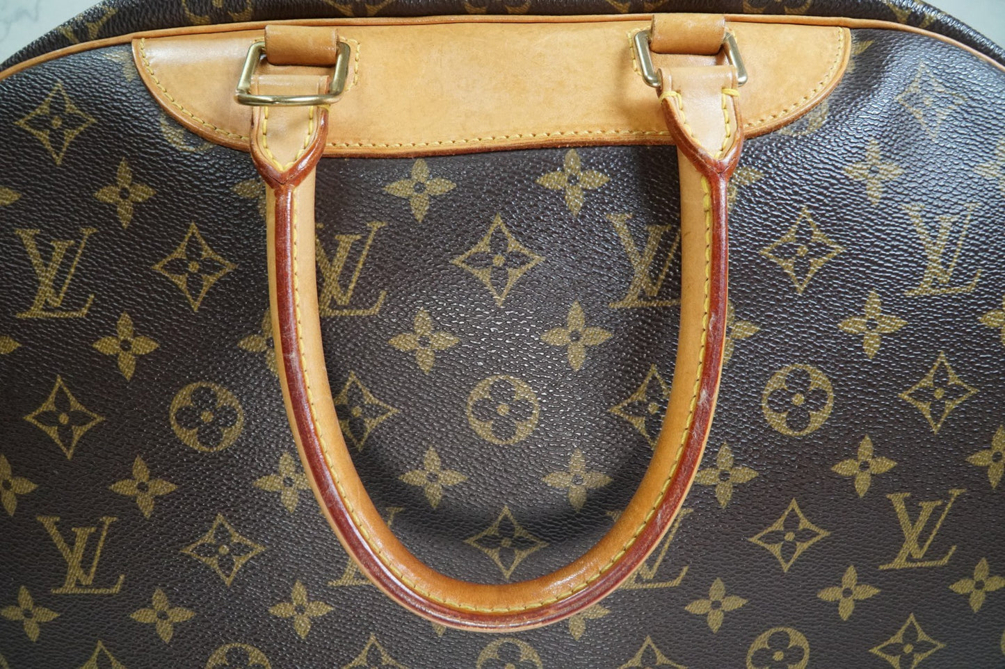 [Rank AB] Louis Vuitton Deauville M47270 Monogram Canvas Handbag Vintage Auth
