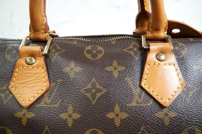 [Rank AB] Louis Vuitton Monogram Speedy 30 Handbag Boston Bag M41108 Authentic