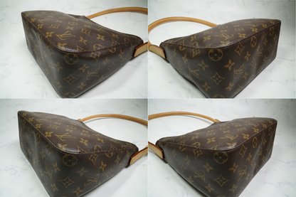 [Good] Louis Vuitton Monogram Looping MM Shoulder Bag M51146 Brown Authentic