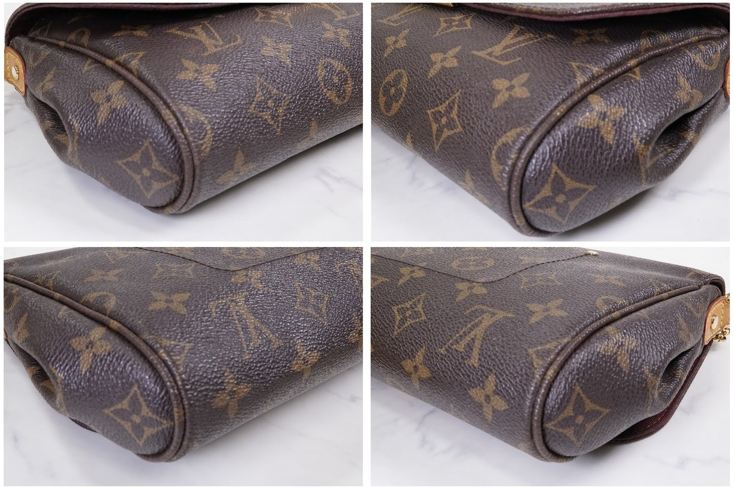 [Very Good] LOUIS VUITTON Monogram Favorite MM M40718 Shoulder Bag Purse w/Chain