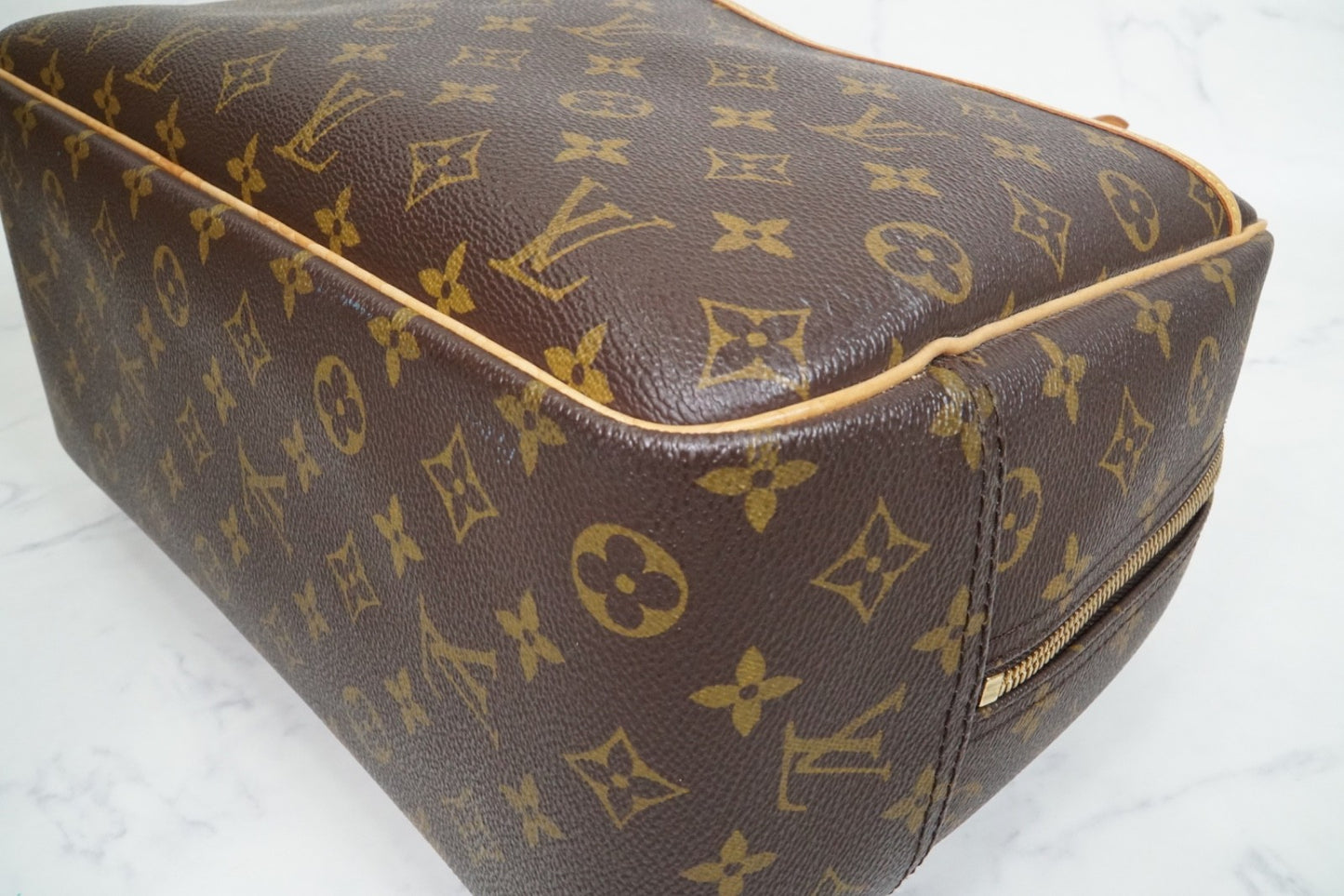 [AB Good] Louis Vuitton Monogram Deauville Bowling Vanity Handbag M47270 Auth