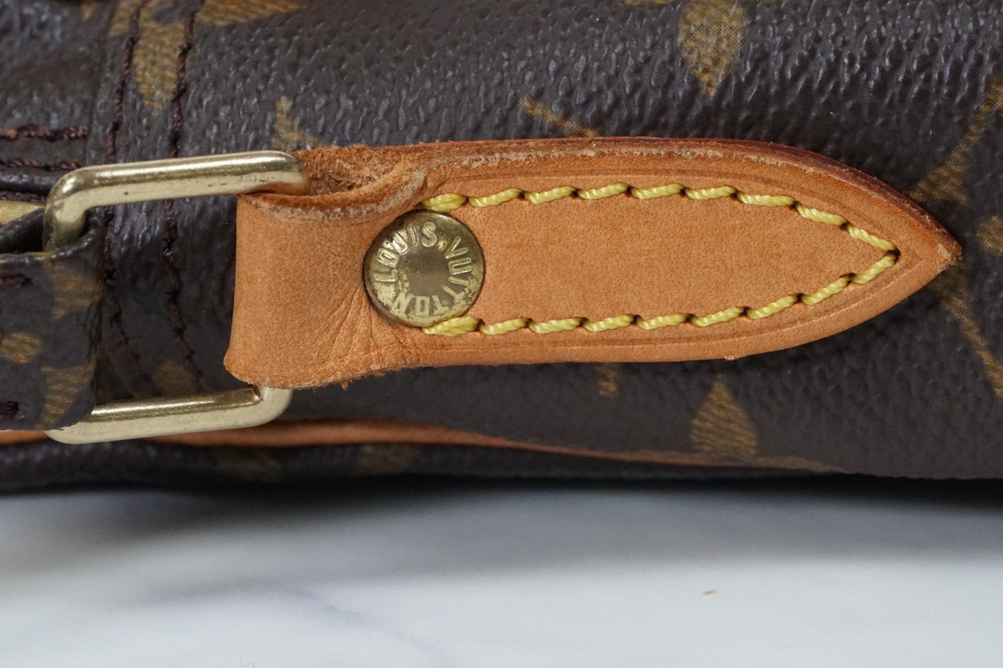 [Good] Louis Vuitton Monogram Danube Shoulder Bag M45266 Brown Vintage Crossbody