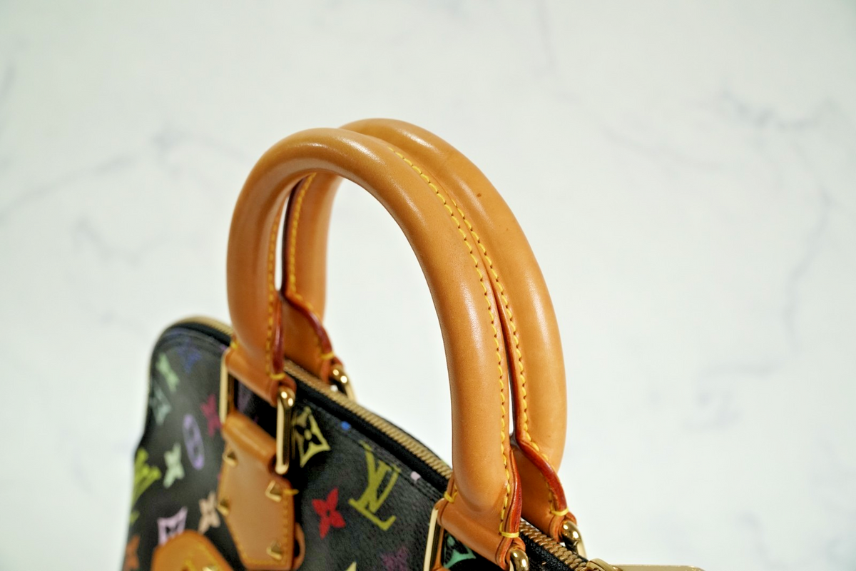 [AB] Louis Vuitton Monogram Multicolore Alma PM Black Handbag M92646 Authentic