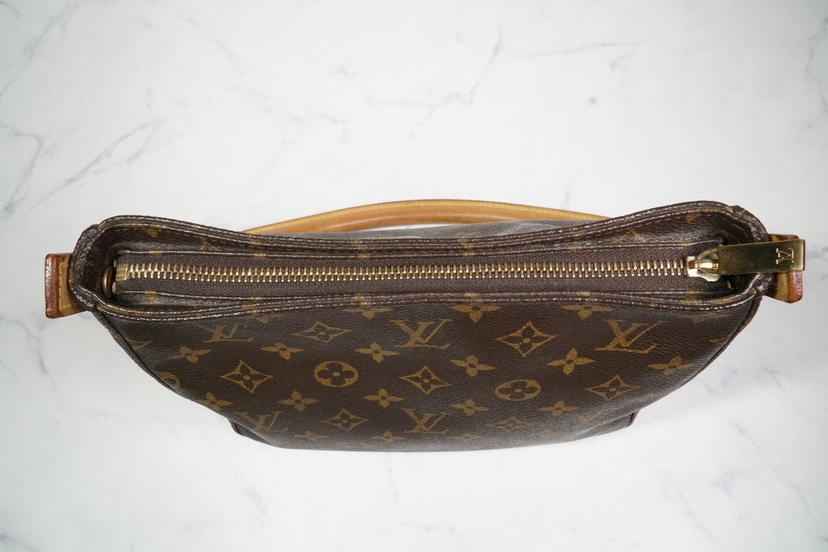 [Good] Louis Vuitton Monogram Looping MM Shoulder Bag M51146 Brown Authentic